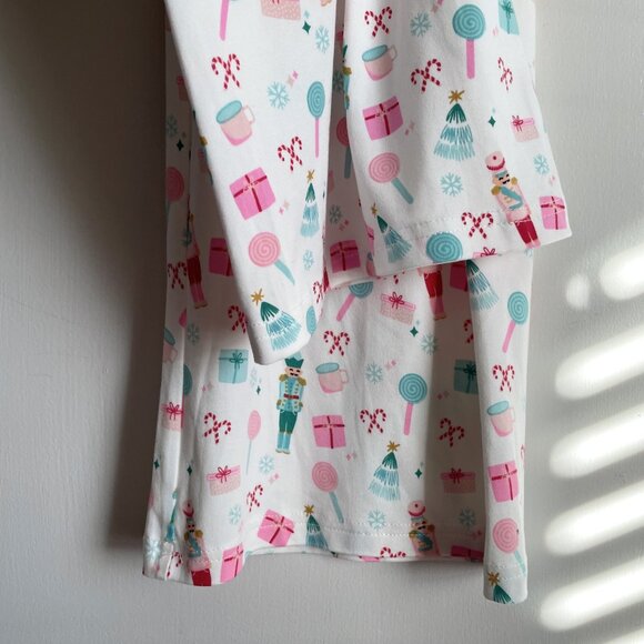 NWOT Mary Square Oh What Fun Annie Nutcracker Pajama Pants Size S White Pastel - Picture 8 of 11